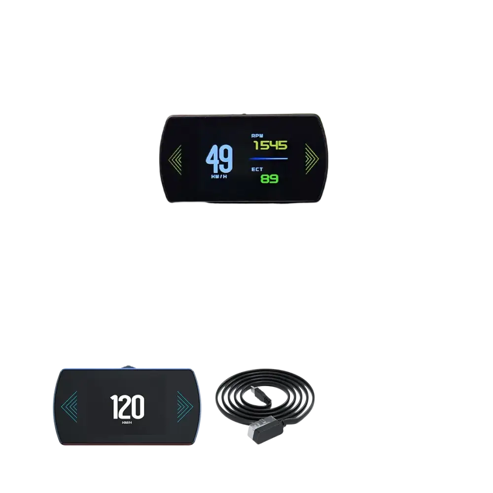 P12 voiture OBD2 affichage tête haute double système pour HUD OBD jauge de voiture compteur numérique intelligent