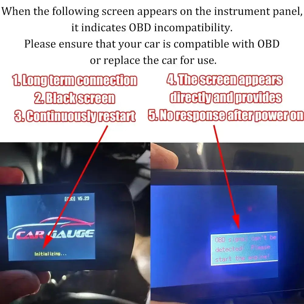 P12 voiture OBD2 affichage tête haute double système pour HUD OBD jauge de voiture compteur numérique intelligent