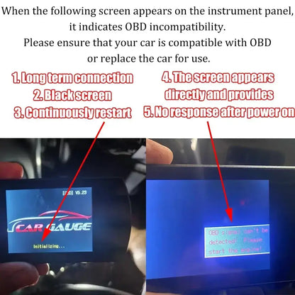 P12 voiture OBD2 affichage tête haute double système pour HUD OBD jauge de voiture compteur numérique intelligent