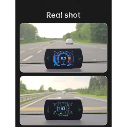 P12 voiture OBD2 affichage tête haute double système pour HUD OBD jauge de voiture compteur numérique intelligent