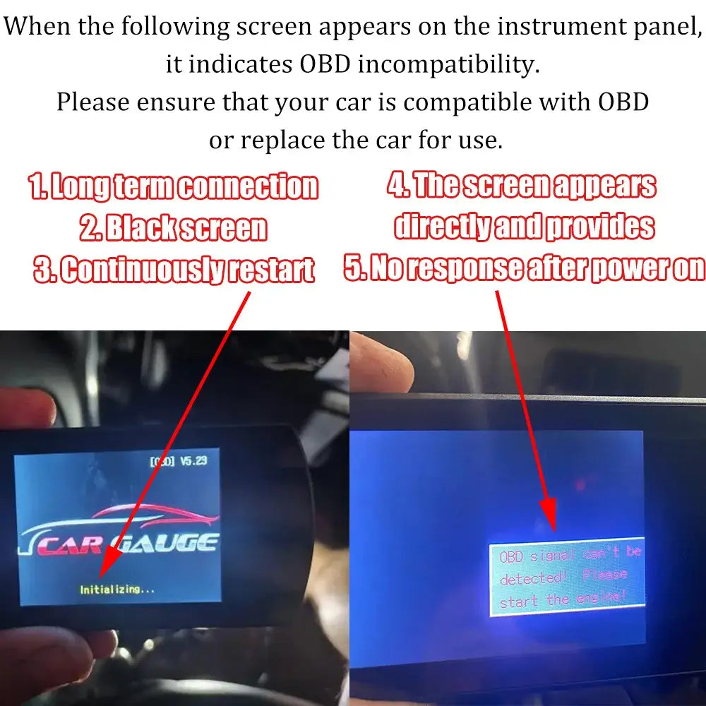 P12 voiture OBD2 affichage tête haute double système pour HUD OBD jauge de voiture compteur numérique intelligent