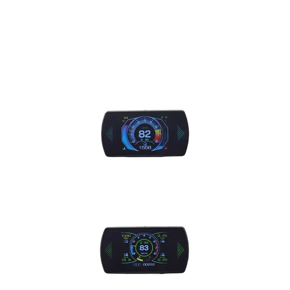 P12 voiture OBD2 affichage tête haute double système pour HUD OBD jauge de voiture compteur numérique intelligent