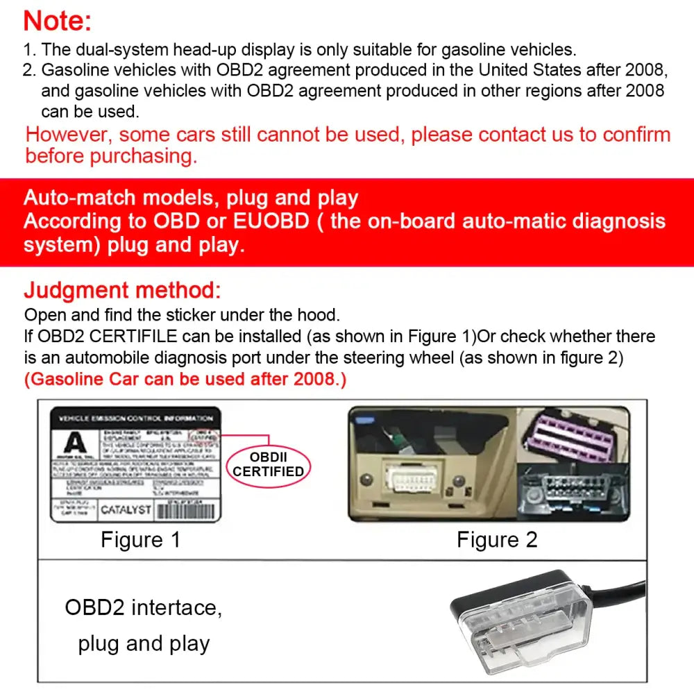 P12 voiture OBD2 affichage tête haute double système pour HUD OBD jauge de voiture compteur numérique intelligent