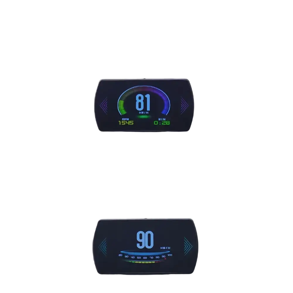 P12 voiture OBD2 affichage tête haute double système pour HUD OBD jauge de voiture compteur numérique intelligent