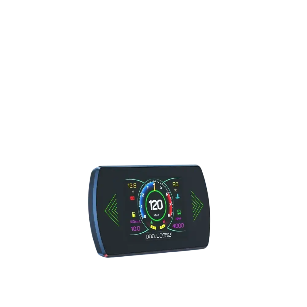 P12 voiture OBD2 affichage tête haute double système pour HUD OBD jauge de voiture compteur numérique intelligent