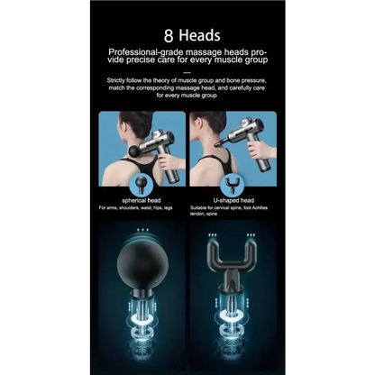 Pistolet de Massage Portable à vibrations pour Fascia pour le corps le cou le dos Relaxation musculaire profonde