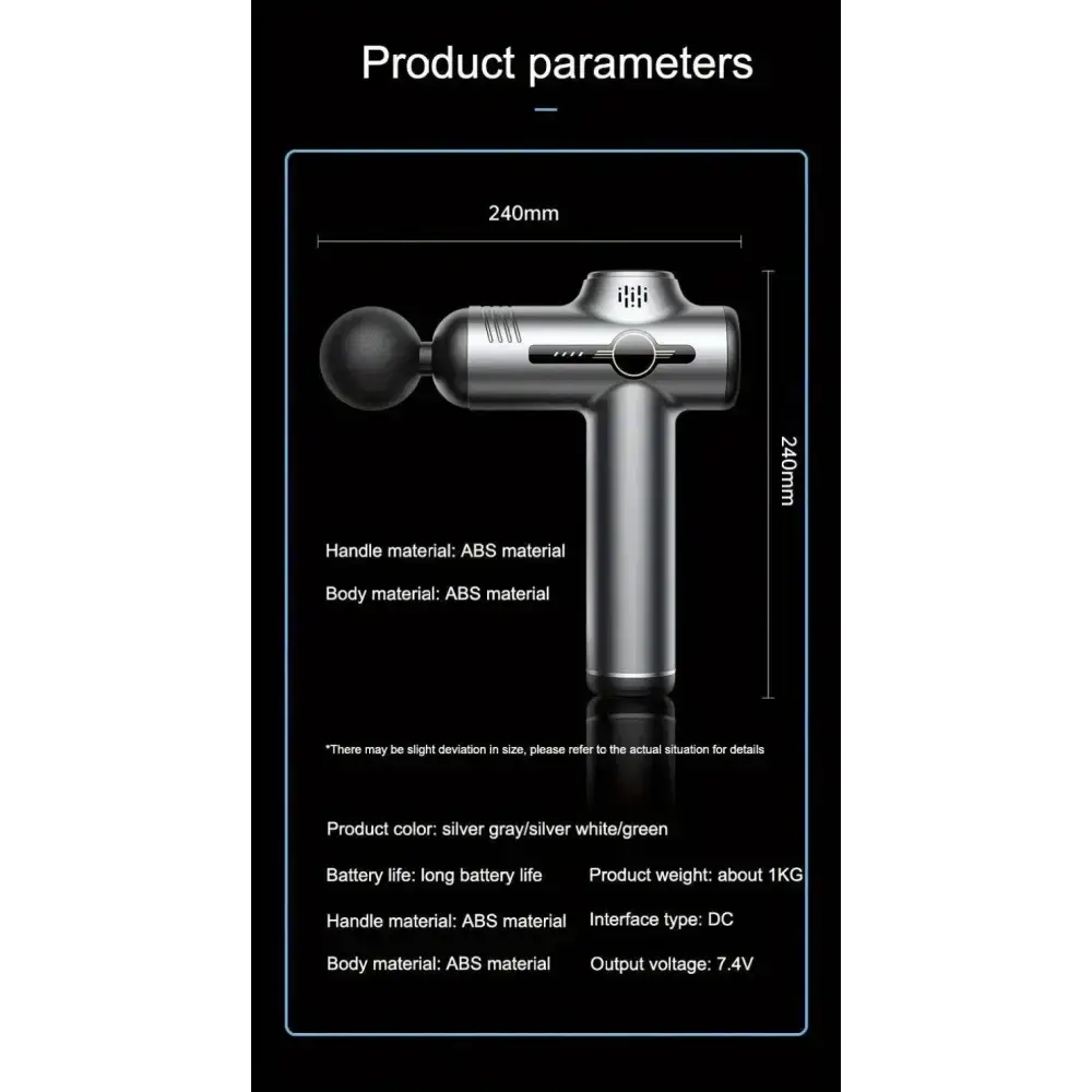 Pistolet de Massage Portable à vibrations pour Fascia pour le corps le cou le dos Relaxation musculaire profonde