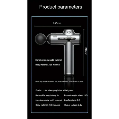 Pistolet de Massage Portable à vibrations pour Fascia pour le corps le cou le dos Relaxation musculaire profonde