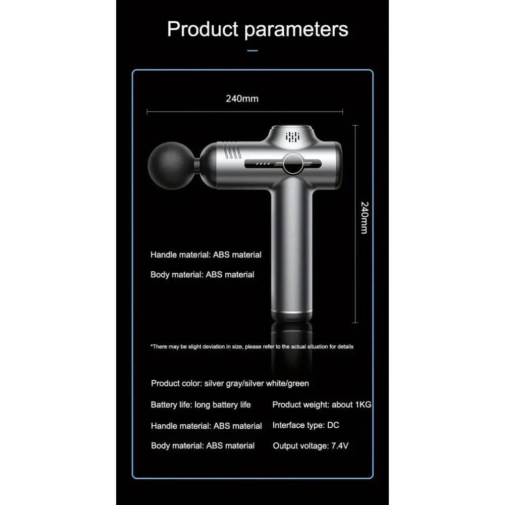 Pistolet de Massage Portable à vibrations pour Fascia pour le corps le cou le dos Relaxation musculaire profonde