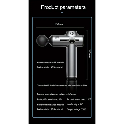 Pistolet de Massage Portable à vibrations pour Fascia pour le corps le cou le dos Relaxation musculaire profonde