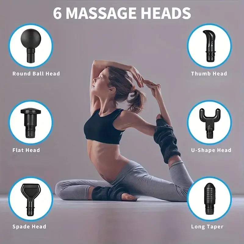 Pistolet de Massage Portable à vibrations pour Fascia pour le corps le cou le dos Relaxation musculaire profonde