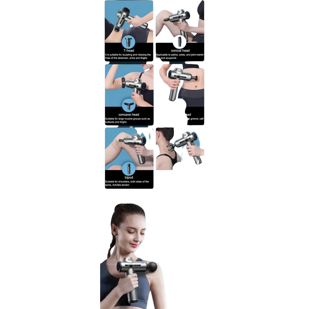 Pistolet de Massage Portable à vibrations pour Fascia pour le corps le cou le dos Relaxation musculaire profonde