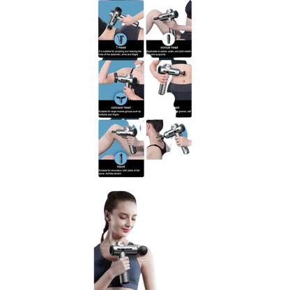 Pistolet de Massage Portable à vibrations pour Fascia pour le corps le cou le dos Relaxation musculaire profonde