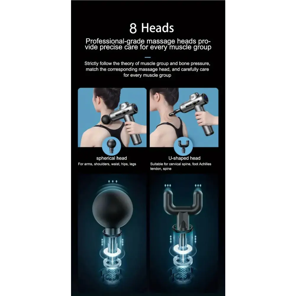 Pistolet de Massage Portable à vibrations pour Fascia pour le corps le cou le dos Relaxation musculaire profonde