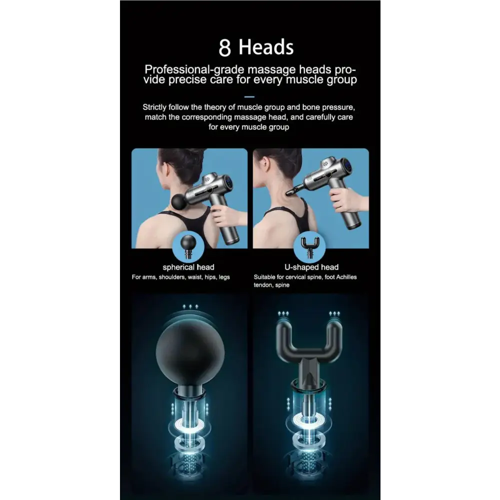 Pistolet de Massage Portable à vibrations pour Fascia pour le corps le cou le dos Relaxation musculaire profonde