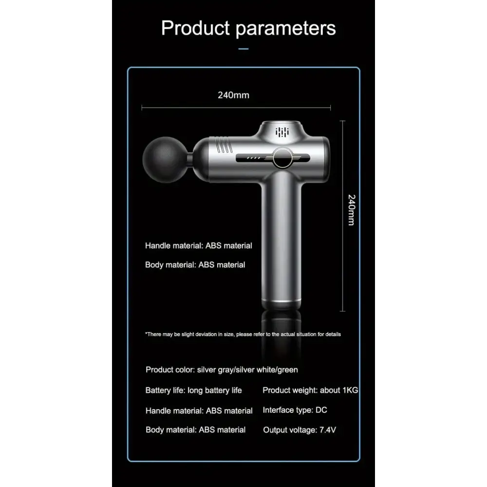 Pistolet de Massage Portable à vibrations pour Fascia pour le corps le cou le dos Relaxation musculaire profonde