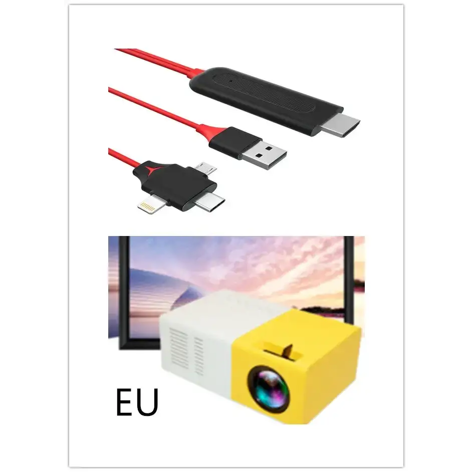 Portable Projector 3D Hd Led Home Theater Cinema HDMI-compatible Usb Audio Projector Yg300 Mini Projector - video