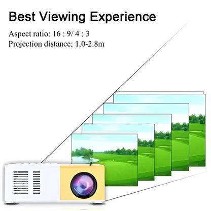 Portable Projector 3D Hd Led Home Theater Cinema HDMI-compatible Usb Audio Projector Yg300 Mini Projector - video