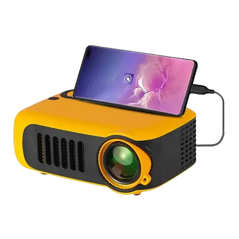 ProjecteurMINI projecteur A2000 Mini projecteur de poche 1000 Lumens LED Projecteur vidéo projecteur de cinéma maison