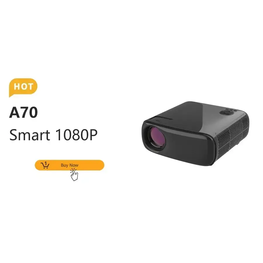 ProjecteurMINI projecteur A2000 Mini projecteur de poche 1000 Lumens LED Projecteur vidéo projecteur de cinéma maison