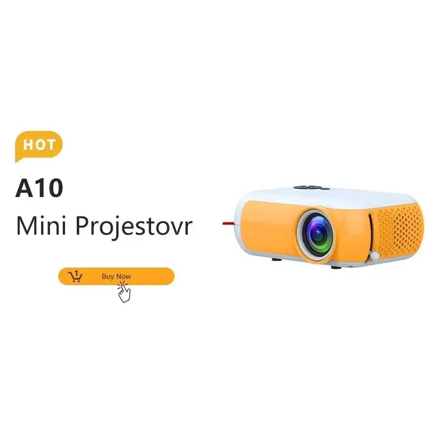 ProjecteurMINI projecteur A2000 Mini projecteur de poche 1000 Lumens LED Projecteur vidéo projecteur de cinéma maison