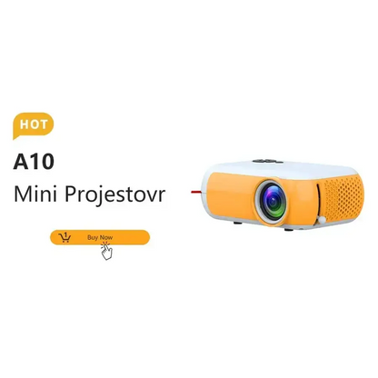 ProjecteurMINI projecteur A2000 Mini projecteur de poche 1000 Lumens LED Projecteur vidéo projecteur de cinéma maison