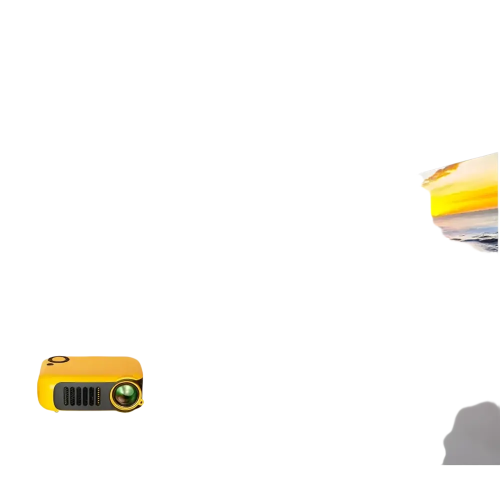 ProjecteurMINI projecteur A2000 Mini projecteur de poche 1000 Lumens LED Projecteur vidéo projecteur de cinéma maison