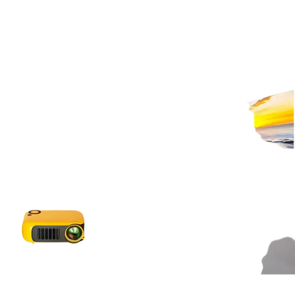 ProjecteurMINI projecteur A2000 Mini projecteur de poche 1000 Lumens LED Projecteur vidéo projecteur de cinéma maison