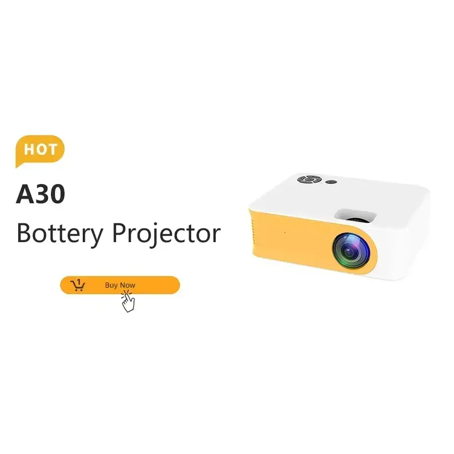 ProjecteurMINI projecteur A2000 Mini projecteur de poche 1000 Lumens LED Projecteur vidéo projecteur de cinéma maison