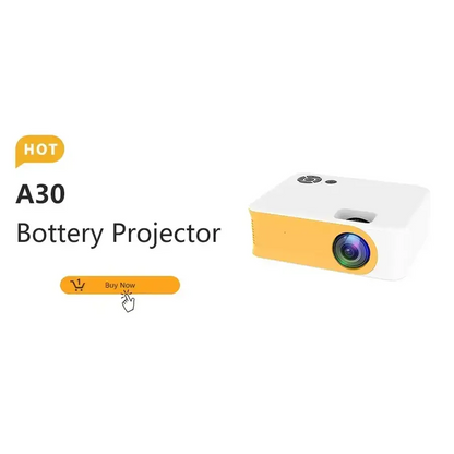 ProjecteurMINI projecteur A2000 Mini projecteur de poche 1000 Lumens LED Projecteur vidéo projecteur de cinéma maison