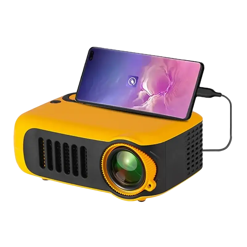 ProjecteurMINI projecteur A2000 Mini projecteur de poche 1000 Lumens LED Projecteur vidéo projecteur de cinéma maison