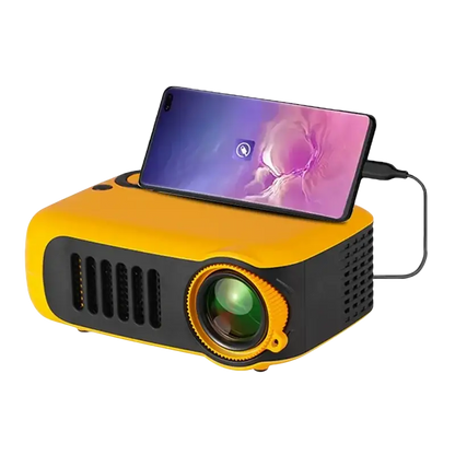 ProjecteurMINI projecteur A2000 Mini projecteur de poche 1000 Lumens LED Projecteur vidéo projecteur de cinéma maison