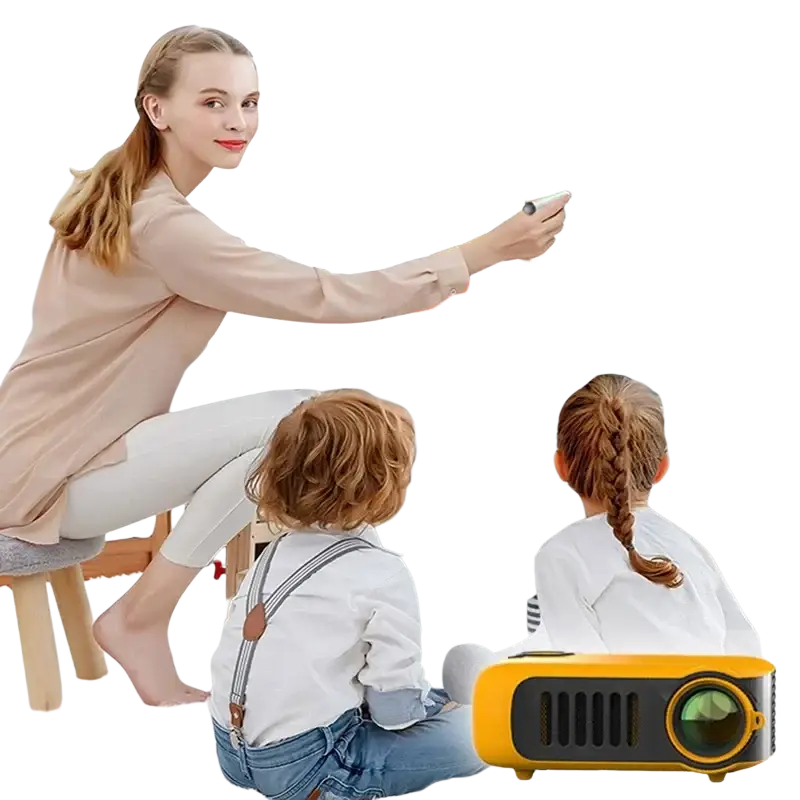 ProjecteurMINI projecteur A2000 Mini projecteur de poche 1000 Lumens LED Projecteur vidéo projecteur de cinéma maison