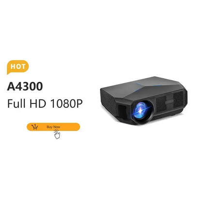 ProjecteurMINI projecteur A2000 Mini projecteur de poche 1000 Lumens LED Projecteur vidéo projecteur de cinéma maison