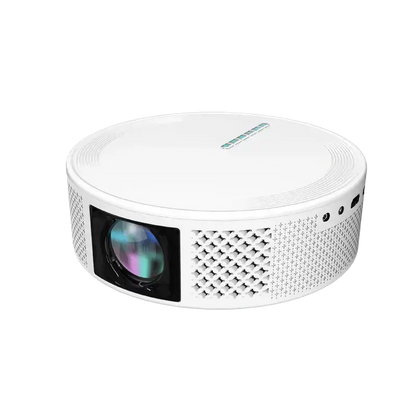 Projector Home Office Mobile Phone Wireless HD Projector Portable Overhead Projector Home Theater - AU / White - video