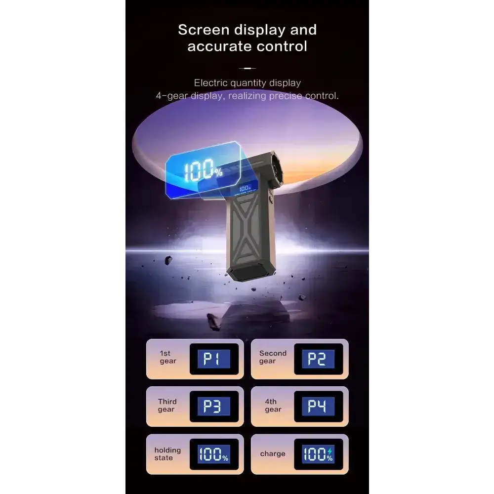 Puissant ventilateur d’air 130000 tr/min Turbo Jet ventilateur aspirateur sans brosse pour PC/clavier/maison/voiture