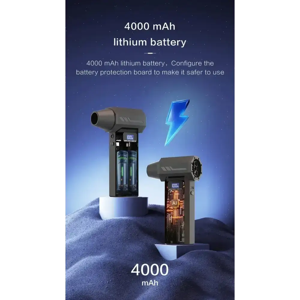 Puissant ventilateur d’air 130000 tr/min Turbo Jet ventilateur aspirateur sans brosse pour PC/clavier/maison/voiture