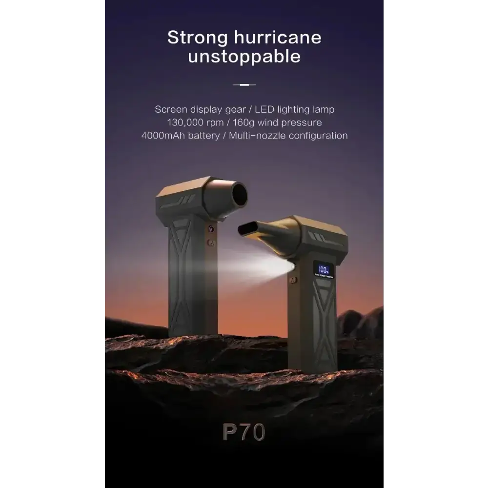 Puissant ventilateur d’air 130000 tr/min Turbo Jet ventilateur aspirateur sans brosse pour PC/clavier/maison/voiture