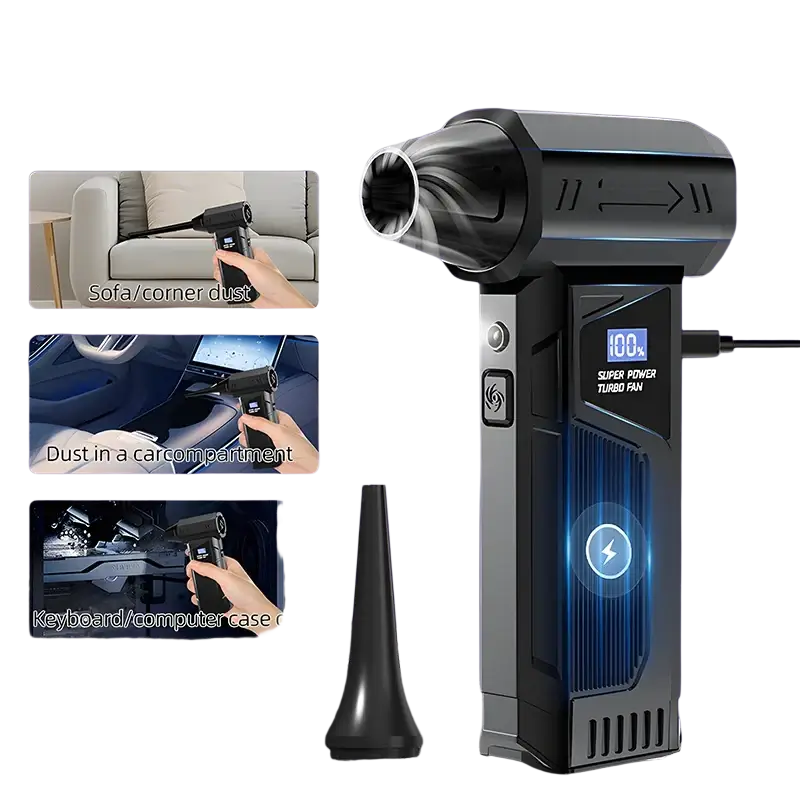 Puissant ventilateur d’air 130000 tr/min Turbo Jet ventilateur aspirateur sans brosse pour PC/clavier/maison/voiture