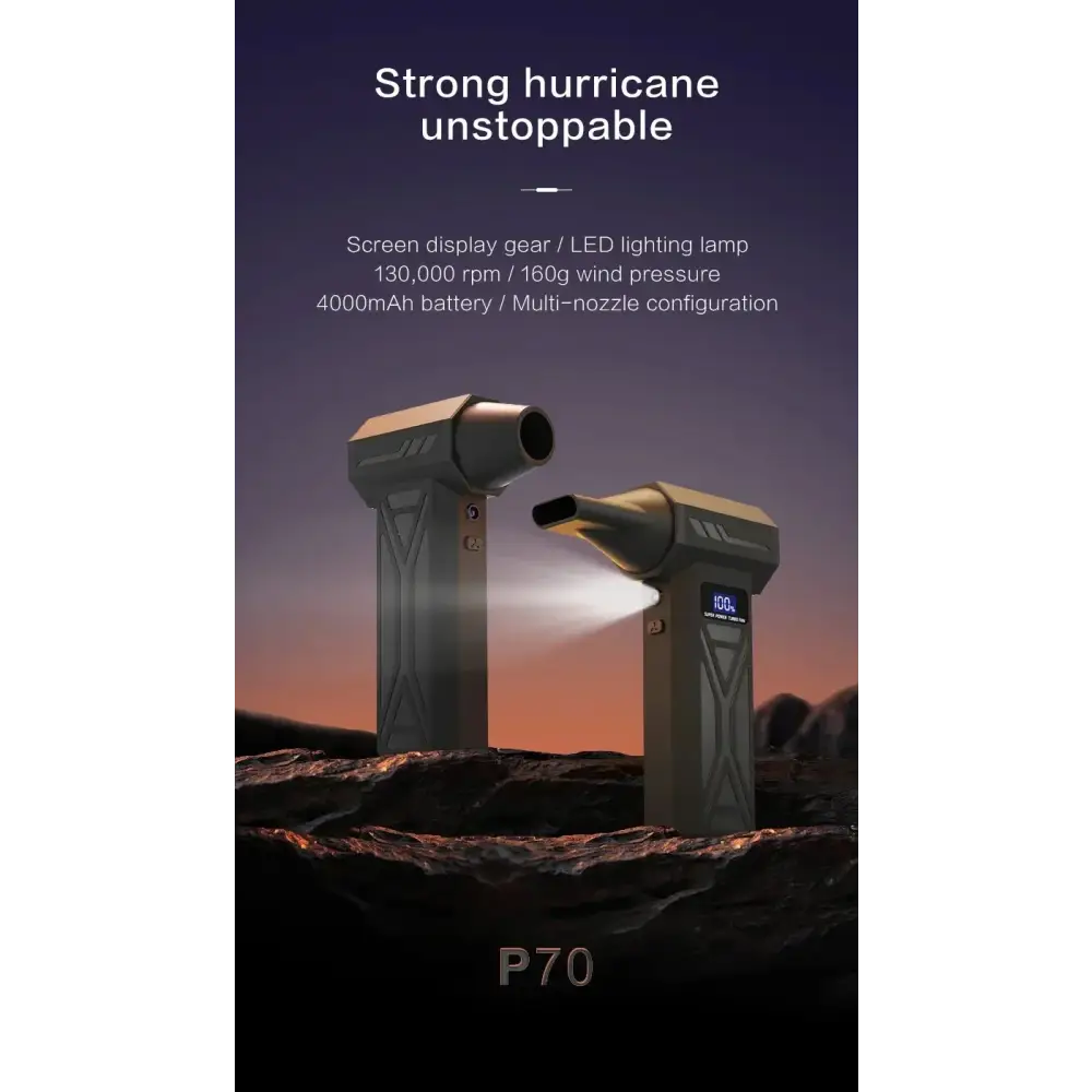 Puissant ventilateur d’air 130000 tr/min Turbo Jet ventilateur aspirateur sans brosse pour PC/clavier/maison/voiture