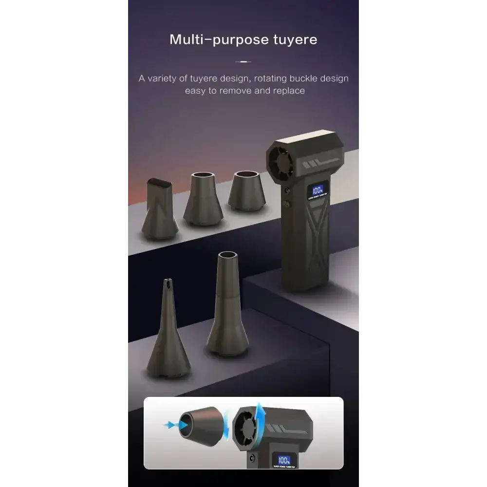 Puissant ventilateur d’air 130000 tr/min Turbo Jet ventilateur aspirateur sans brosse pour PC/clavier/maison/voiture