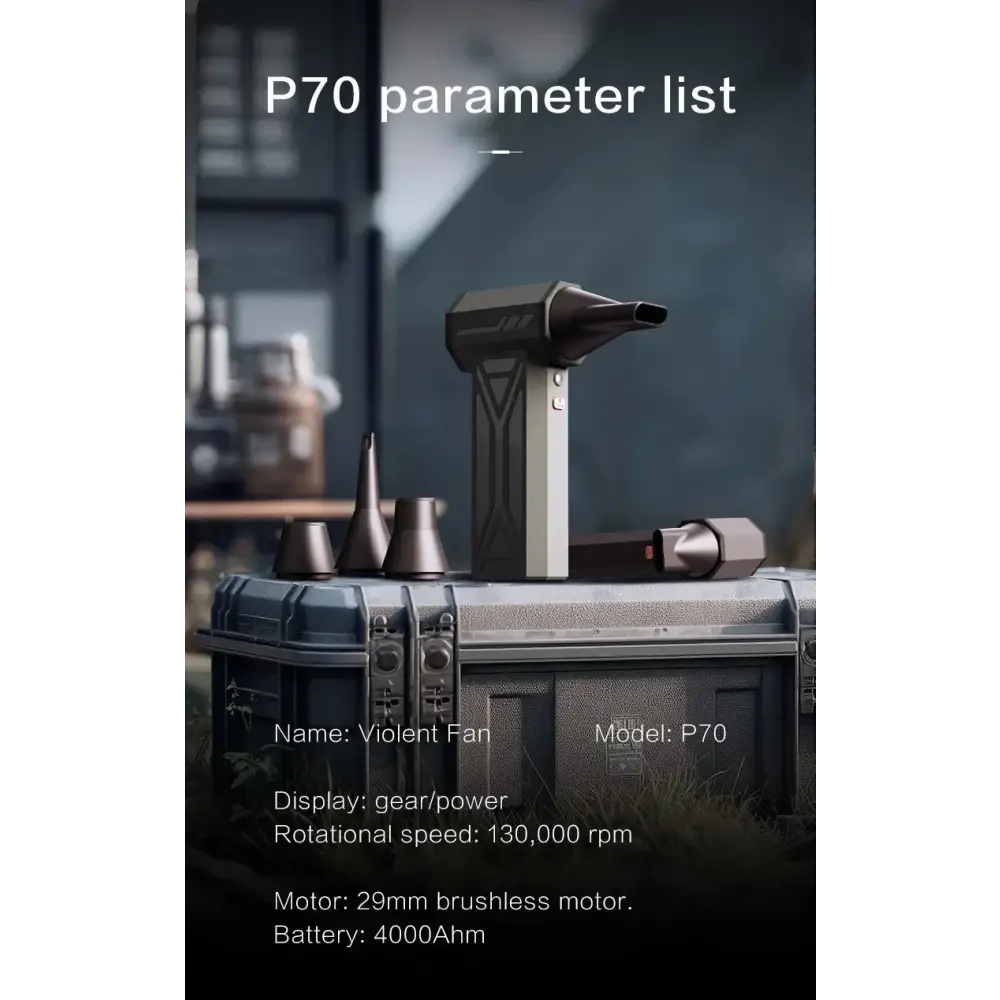 Puissant ventilateur d’air 130000 tr/min Turbo Jet ventilateur aspirateur sans brosse pour PC/clavier/maison/voiture