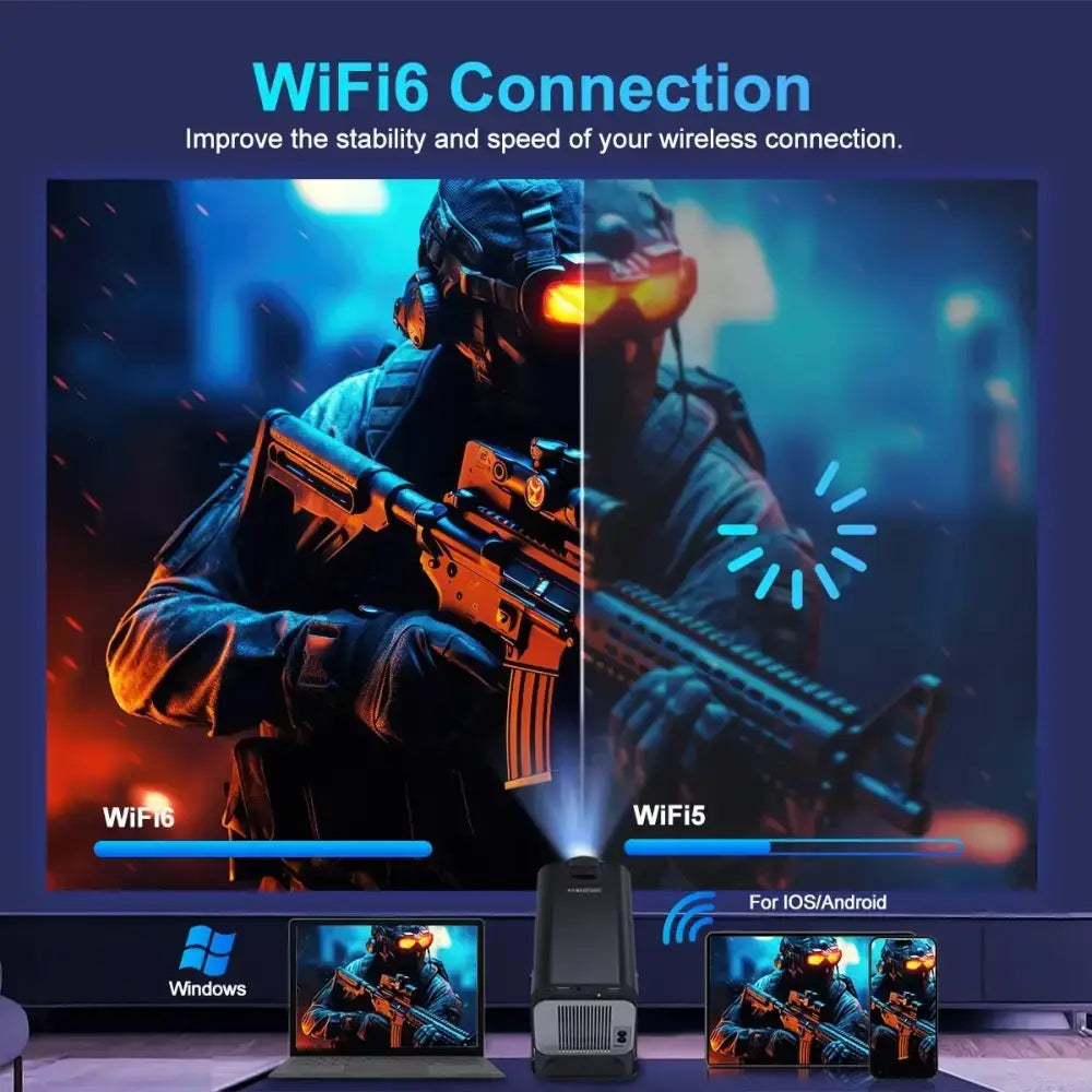 Small Projector 4K Wireless WiFi Smart 5G Projector - video projecteur