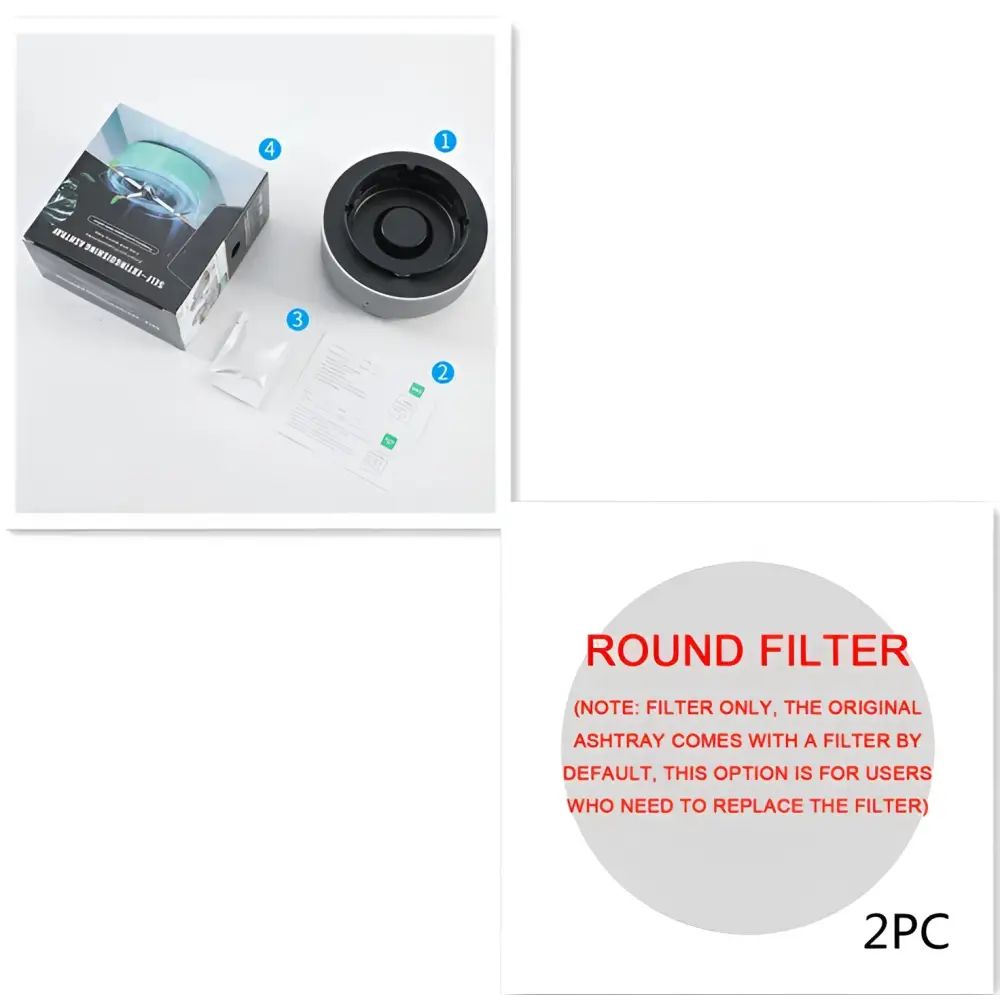 Smoke Removal Air Purification Ashtray Anion Purification Practical Automatic Purifier Ashtray Portable Gadgets For