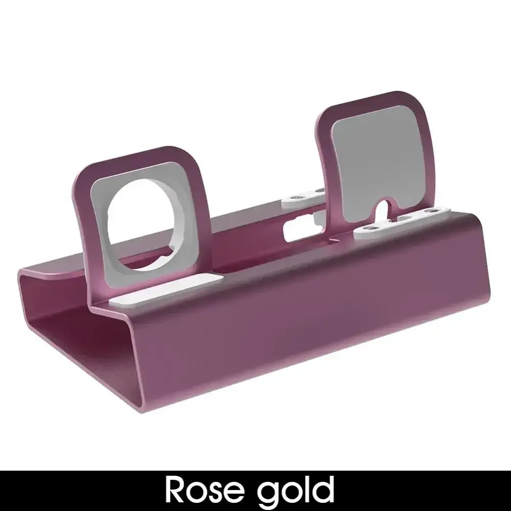 Support de charge en aluminium 3 en 1 pour iPhone iPhone 16 15 14 13 12 Pro 11 Poly 8 Apple Watch Airpods chargeur S6