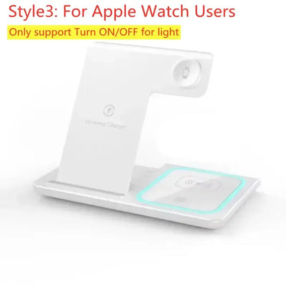 Support de chargeur sans fil pliable 3 en 1 300W Station de charge rapide de bureau pour iPhone 16 15 14 13 Samsung