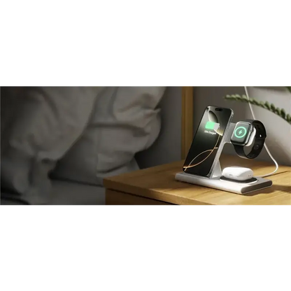 Support de chargeur sans fil pliable 3 en 1 300W Station de charge rapide de bureau pour iPhone 16 15 14 13 Samsung