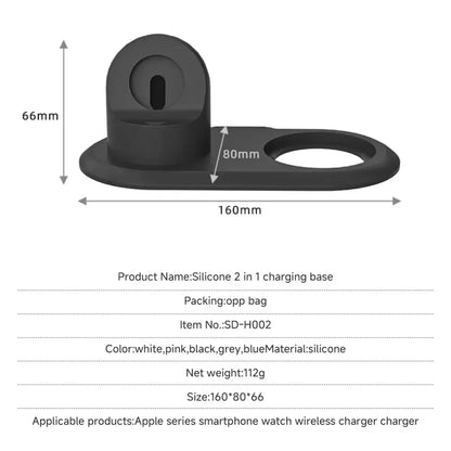 Support de téléphone en silicone pour iPhone 13 Pro Max Apple Watch chargeur Magsafe station de charge S6 support