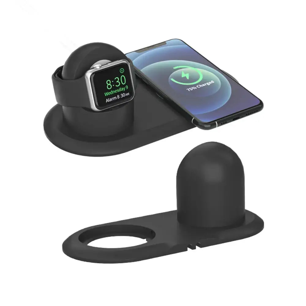 Support de téléphone en silicone pour iPhone 13 Pro Max Apple Watch chargeur Magsafe station de charge S6 support