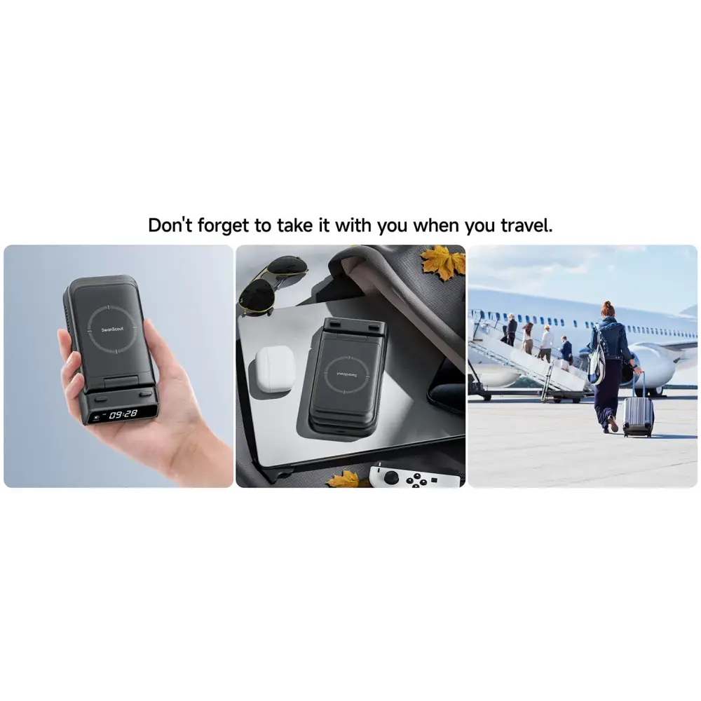 SwanScout 703A chargeur sans fil pour iPhone 17 16 15 14 Station de charge pour Apple Watch 11 10 9 Ultra 3 SE 2